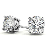 AGI Certified 2.00 CTW Lab Grown Diamond (G/Vs) Stud Earrings in 14K Yellow or White Gold