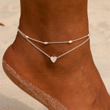 Simple Heart Anklet Ankle Bracelet