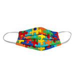 Autism Awareness BIG Puzzle - Surgical Style Designer Face Mask