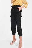 Cargo Pants With Belt in Black