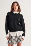 High Neck Jumper in Black