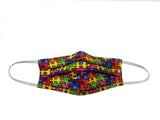 Autism Awareness Calico Puzzle - Surgical Style Designer Face Mask