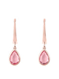 Pisa Mini Teardrop Earring Rosegold Pink Tourmaline