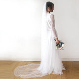 Wedding Veil, Chapel Length Veil, Train Veil With Pearl 4023