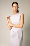 Italian Cotton Dress Pleated With Pockets