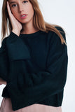 Flare Sleeve Sweater in Black