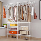 COSTWAY Clothes Hanger Coat Rack Floor Hanger Storage Wardrobe Clothing Drying Racks Porte Manteau Kledingrek Perchero De Pie