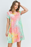 Tie Dye Cinch Waist Dress