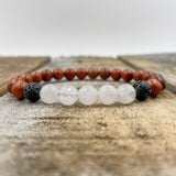 Kingston | Moonstone, Red Rosewood, & Lava Rock