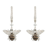 Honey Bee Drop Earring Silver