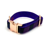 Tartan Purple Dog Collar