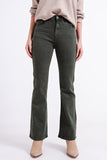 Flared Jeans in Olive