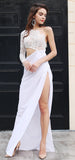 White One Shoulder Evening Dress