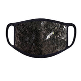 Yumeka Sheer Face Mask Cover- Black Sequin