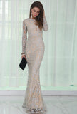 Silver Glitter Evening Dress