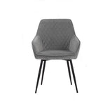 Hakon Dining Chair - Grey Velvet