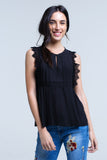 Black Top With Lace Detail