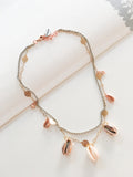 Seashells and 18kt Gold Plated Choker Necklace