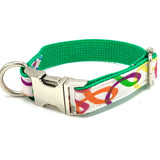 Rainbow Green Dog Collar