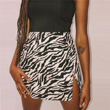 Mini Skirt Zebra Leopard Print Skirt Stretch Mini Ladies Pencil Skirts Bodycon