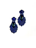 Blue Dangle Earrings With Swarovski Stones