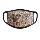 Yumeka Sheer Face Mask Cover - Gold Sequin