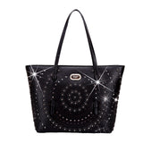 Rosè Celestial Star Tote Vegan Leather Crystal Tote Bag