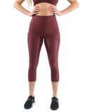 SALE! 50% OFF! Verona Activewear Capri Leggings - Maroon [MADE IN ITALY]