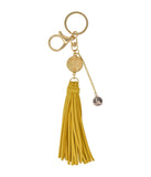 Coruscate Druzy Stone Tassel Key Chain – Gold