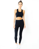 SALE! 50% OFF! Milano Seamless Set - Leggings & Sports Bra - Black [MADE IN ITALY]