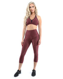 SALE! 50% OFF! Verona Activewear Set - Leggings & Sports Bra - Maroon [MADE IN ITALY] - Size Small