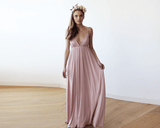 Pink V-Neck Maxi Dress