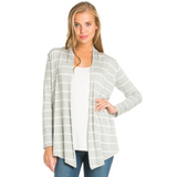 Stripe Cardigan -Grey