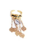 Statement Ring in Gold With Flower Fringes