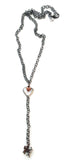 Heart and Cupid Necklace in Silver and Copper. Perfect for Valentines Day, Valentines Day Gift, Gift for Her. In 2 Color