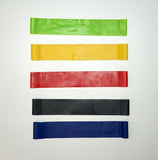 5 Piece Set of Resistance Body Bands With Carry Bag