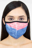 Striped Print Face Mask - Pink