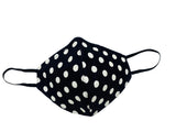 Black and White Dots - Designer Fashion Face Mask