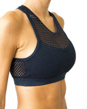 Jaxon Mesh Sports Bra - Black