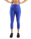 SALE! 50% OFF! Firenze Activewear Capri Leggings - Blue [MADE IN ITALY] - Size Small