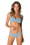 Baja Bikini Top in Dusty Blue