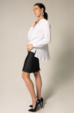 Stylish Pleated Blouse in White