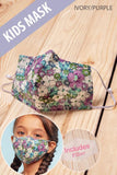 Purple Floral Kids Mask